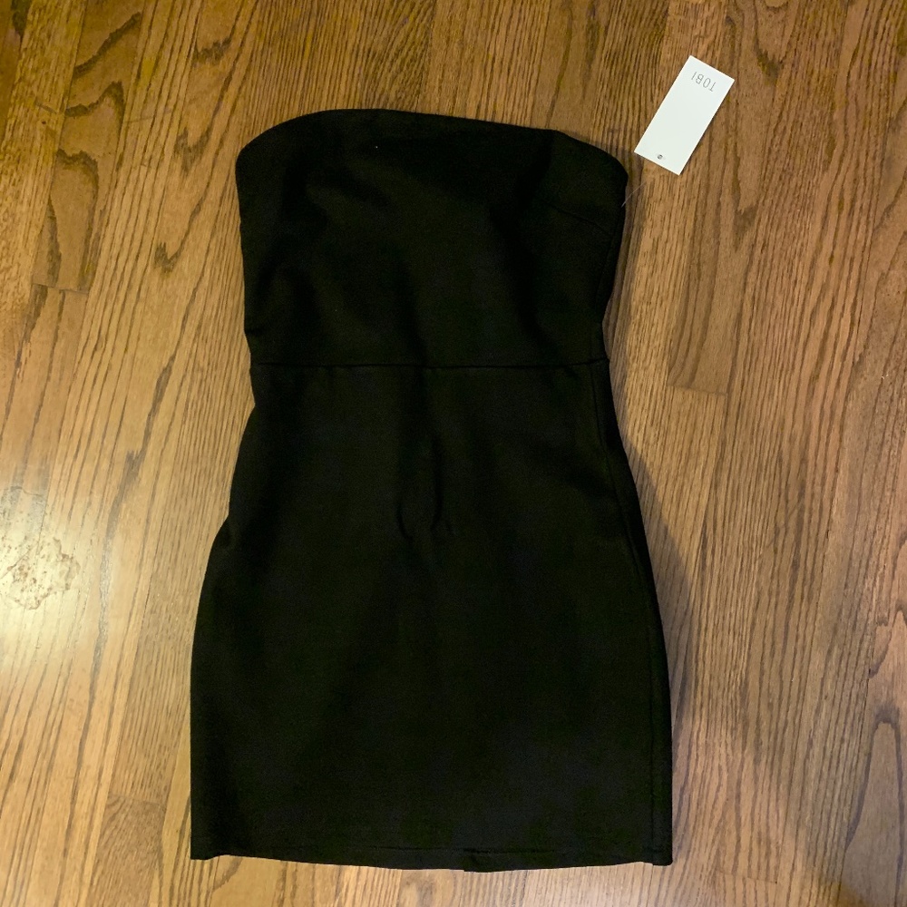 Tobi Black Strapless Mini Dress Size S